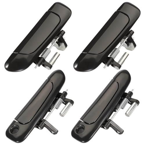 GNXFixt Set of 4 Exterior Door Handles for Honda Civic 2001-2005,Front Rear Driver & Passenger Side Replaces 72140S5DA02, 72180S5DA02, 72640S5DA01, 72680S5DA0, Smooth Black by GNXFixt - Used condition - US$27.09