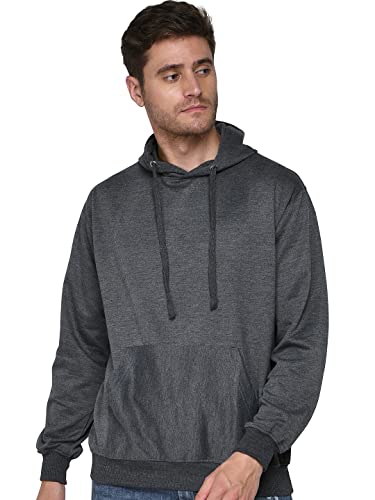 Image of SXV STYLE Hooded Pullover Solid Plain Unisex Cotton Oversized Baggy Sweatshirt Hoodie