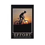 Bicycle Motivational Poster Art Print Mountain Road Bike Work Wall Decor, Canvas Wall Art Print, Wall Art Pictures Are Used For Room Aesthetics And Decoration 12x18inch(30x45cm)