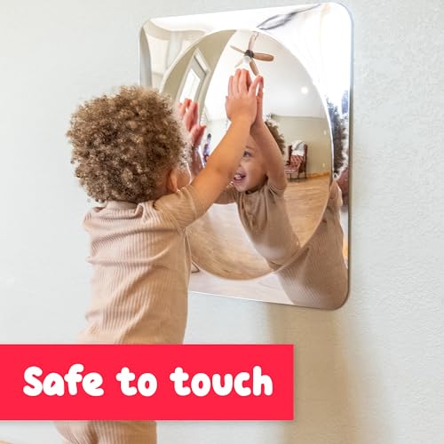 Spark & Wow Sensory Wall Toddler Mirror | Large | 1 Bubble | for Ages 6m+ | Easy-to-Clean Acrylic | Stimulate Cognitive Development by SPARK & WOW - Image 4