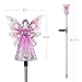 Exhart Garden Solar Lights, Decorative Angel Garden Stake, 12 LEDs, Cute Yard and Pathway Decor, Pink, 4 x 34 Inch