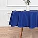 sancua Round Tablecloth - 70 Inch - Water Resistant Spill Proof Washable Polyester Table Cloth Decorative Fabric Table Cover for Dining Tables, Buffet Parties and Camping, Blue