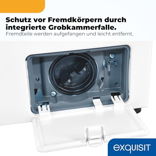 Exquisit Waschmaschine | 7 kg Nennkapazität, Energieeffizienzklasse A, 1400 U/Min, 76 dB(A) | kompakte Bauform, 12 Programme, Eco 40-60, Kurzprogramm, Startzeitverzögerung | WA57014-020A weiss