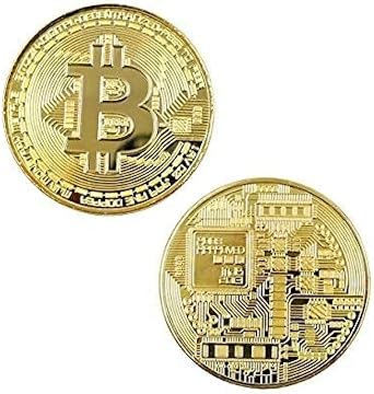 Bitcoin Collectible Gift Virtual Replica Virtual Currency Coin Goods Art Colec Plated Litecoin Commemorative Coins Collection Pack of 5 Gold