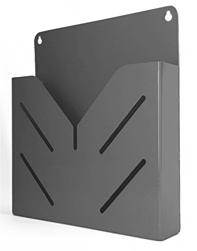 VICS Single Pocket Wall Mounted Clipboard/File Holder-Gray (Hammer-Tone)