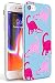 Produktbild Case Warehouse Rosa Niedliches Dino Slim Hülle kompatibel mit iPhone 7 Plus TPU Schutz Light Phone Tasche mit Mode Niedlich Obst Tropisch Mode