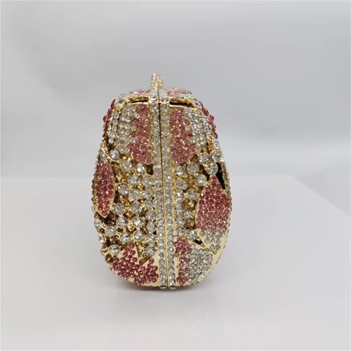 Sac de soirée rose à fleurs pour femme : pochette chic de mariage - 4
