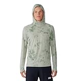 Mountain Hardwear Men's Standard Crater Lake Hoody, White Sage Nebula Print, XX-Large