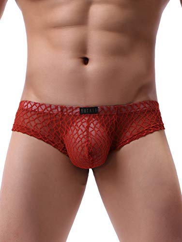 iKingsky Men's Cheeky Boxer Briefs Sexy Low Rise Pouch Men Thong See Through Mens Underpanties2