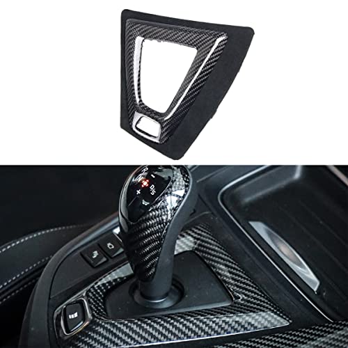 Real Carbon Fiber Suede DCT Shift Gear Console Trim Replacement Compatible for 2019-2021 BMW F87 M2 Competition