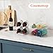 Lifewit Plastic Stackable Wine Rack for Refrigerator, Cabinet, Countertop,Wine Bottle Holder, Water Bottle Organizer for Fridge, Pantry, Hold 4 Bottles