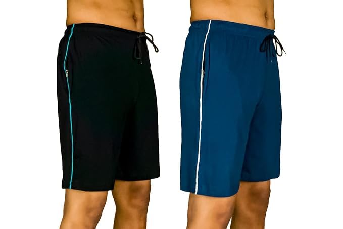 Image of ABHI Men's Regular Fit Shorts with Zip Pocket, Assorted (XL)
