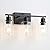 Jodauirt 3-Lights Matte Black Bathroom Vanity Light Fixtures,Matte Black Wall Sconces with Clear Glass Shades, Farmhouse Modern Wall Lighting ?for Mirror,Bedroom,Living Room