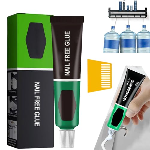 No More Nails Glue, All-Purpose Glue, Wealthyn Glue, Nail-Free Glue Adhesive Sealant, Super Strong Instant Glue Gel, Super Glue for Plastic, Wood, Metal, Repair (1PC, 30g)