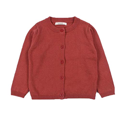 Baby Boys Girls Cardigan Autumn Cotton Sweater Tops Children Clothing Knitted Cardigan Sweater Spring Clothes 15011 New Red 5T
