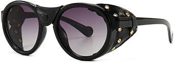 Steam Punk Oval Windproof Sunglasses Men Women Fashion Shades UV400 Vintage Glasses