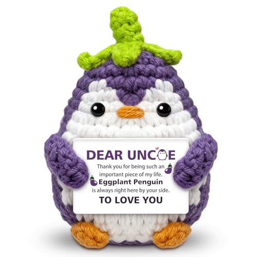 hixkvpen Penguins Uncle Gifts from Niece Nephew Positive Crochet Penguin