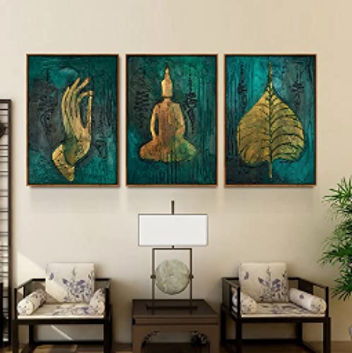 Toile de Yoga Bouddha pour salon déco zen inspiration d'Asie du Sud-Est
