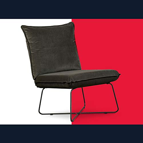 Sillón sin brazos moderno gris oscuro