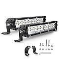 7 Inch Dual Row Led Light Bar Pods - Slim LED Spot Flood Combo Off Road Driving Light, LED Fog Lights Work Lights for Trucks Off Road ATV UTV SUV Boat 2-Pack
