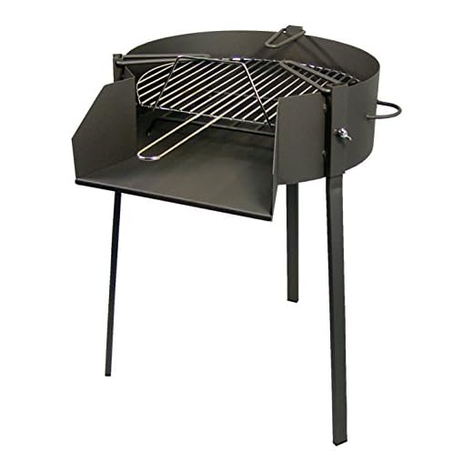 Imex El Zorro 71582 Barbacoa redonda con soporte para paella, diámetro 60 x 75 cm