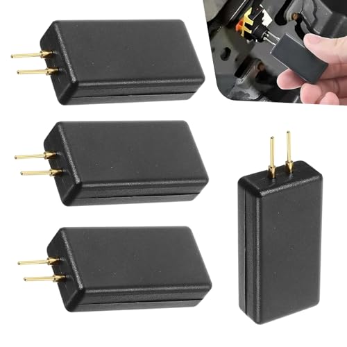 Titgoes Automotive Airbag Bypass Resistor, 12V 2-Pin Airbag Analog Tester, Automotive Diagnostic Tool for Finding Faults, Universal SRS Scanner for Cars, Trucks, SUV's, Pack-4 (Black)