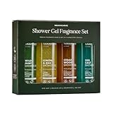 Mancave Men's Ultra-Premium Shower Gel Fragrance Gift Set, 4 x 500ml Natural Sulphate Free Shower Gels: Wild Mint, Lemon & Oak, Cedarwood and Sea Salt fragrances, Vegan Friendly, Packaging May Vary