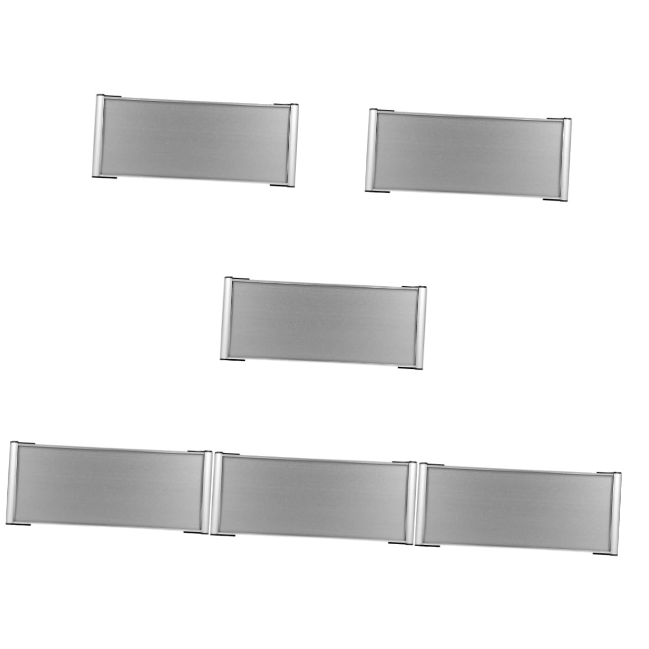 Angoily 6 Piezas Placa Identificativa de Resistente para Puerta de Oficina Doble Cara Personalizable para Señalización Empresarial y Departamentos