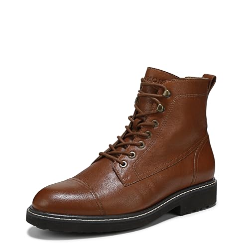 VIONIC Men's Livermore Booties Ankle Boot, Dark Khaki Green Waxed Suede, 12