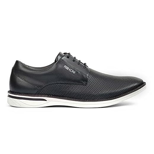 Sapato Oxford Ferracini Monterrey Masculino, Gold Plus Preto, 37