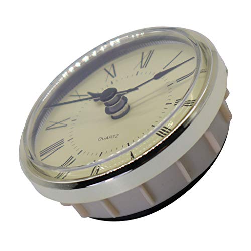 dailymall Clear Clock Inserts, Round Clock Inserts Recessed Quartz Clockwork Table Clock Clock Movement Clock DIY (Diameter 70mm, Plastic)