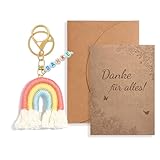 BANGTRAD Dankeschön Geschenke Klein, Schlüsselanhänger Danke und Dankeskarten, Danke für Alles, Schlüsselanhänger Erzieherin Geschenk, Freundin Lehrerin Kollegin Abschiedsgeschenk