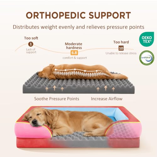 Comfort Expression Orthopedic Dog Beds for Large Sized Dog with Bolster — view 2