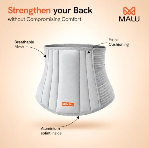 Image of Lumbo Sacral Belt for Back Pain, Slip Disc, Sciatica & Spondylosis Relief | Adjustable Compression Support Belt for Men & Women (XXL)