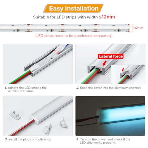 Tira de LED FCOB 8W/m 16.4FT Blanco cálido 3000K 8mm Ancho miniatura 4