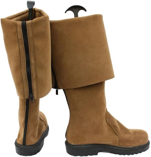 Pirate Costume Men Boots Cosplay Adult Captain Brown Shoes Costumes Pirate Boots Halloween Accessories