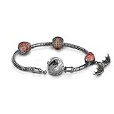 🌼✨ 【Inspiration】：Dieses Charm Armband ist unser klassisches schwarzes Set. Die Charms sind alle heißen Artikel, Devil Heart Garnet Charm, Flying Bat Black CZ Charm und Black Fleur De Lis Charm. Sie haben alle eine schwarze Oberfläche und klare Rubinsteine Sie können es entweder alleine tragen oder Ihrem Armband mehr ähnliche Reize hinzufügen, es sollte ein weiterer Blickfang sein.