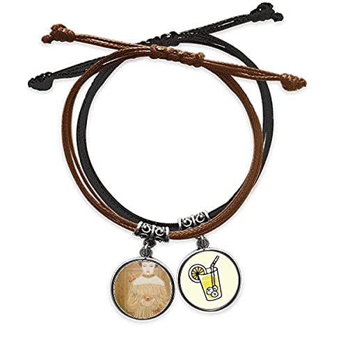 Bracelet corde papillon style peinture chinoise idéal pour sublimer une robe d'été