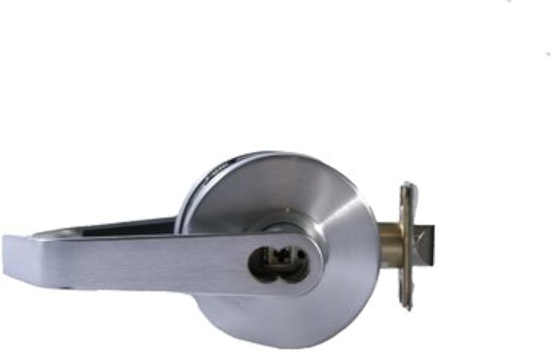 RL-Series Standard Cold Rolled Steel Satin Chromium Plated Entrance Interchangeable Core Cylindrical Lock with Sierra SR Lever, 1-3/4" Door Thickness (Pack of 1)
