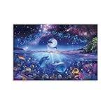 おしゃれ ラッセン 星に願いを キャンバス アートポスター 絵画 ポスター 印刷 ウォールアート リビング ダイニングルーム ベッドルーム 壁飾り 壁の絵20x30inch(50x75cm)
