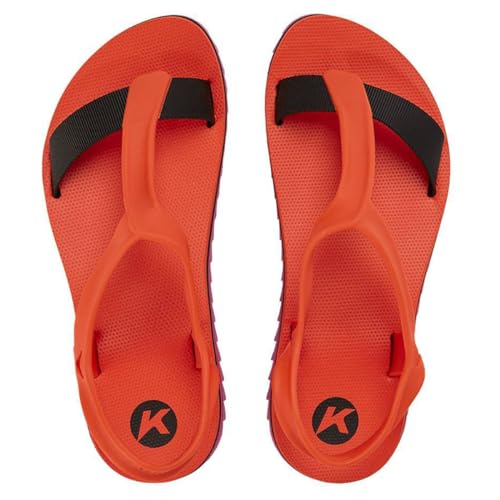 Sandalia Feminina Laranja/Preto Kenner DQA-02