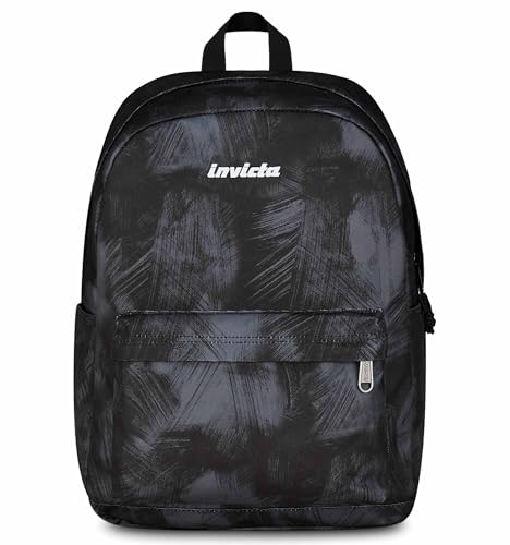 Invicta Zaino Scuola Carlson, Grigio, Mono Scomparto Con Tasca per PC e Tasca per Borraccia, 24 lt, Scuola Media e Superiore, Zaino Ragazzo