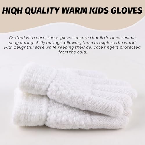 Image of JANGANNSA Cold Weather Kids Gloves Warm Knitted Children Magic Glove With Fleece Lining Winter Gloves For Boys Girls