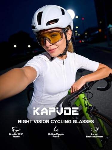 Image of KAPVOE 3 Lens & Polarized Cycling Sunglasses Men Women MTB Running K76 | 3-lens and polarized sports eyewear for men and women, designed for cycling, MTB, running and fishing