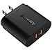 AUKEY Quick Charge 3.0 USB Wall Charger & Dual Ports, Compatible Samsung Galaxy S8 / S8+ / Note8, LG G6 / V30, HTC 10, iPhone Xs/XS Max/XR and More
