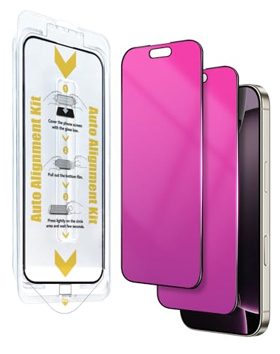 Image of 2 Pack Gradient for iPhone 17 Pro Max Privacy Screen Protector for iPhone17ProMax 6.9inch Tempered Glass [Auto-Installation] Anti Spy Anti Blue Light Eye Protection HD Clear Anti-Scratch No Bubble
