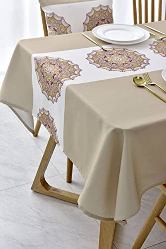 Nappe de table à manger anti-tache rectangulaire pour repas sans stress