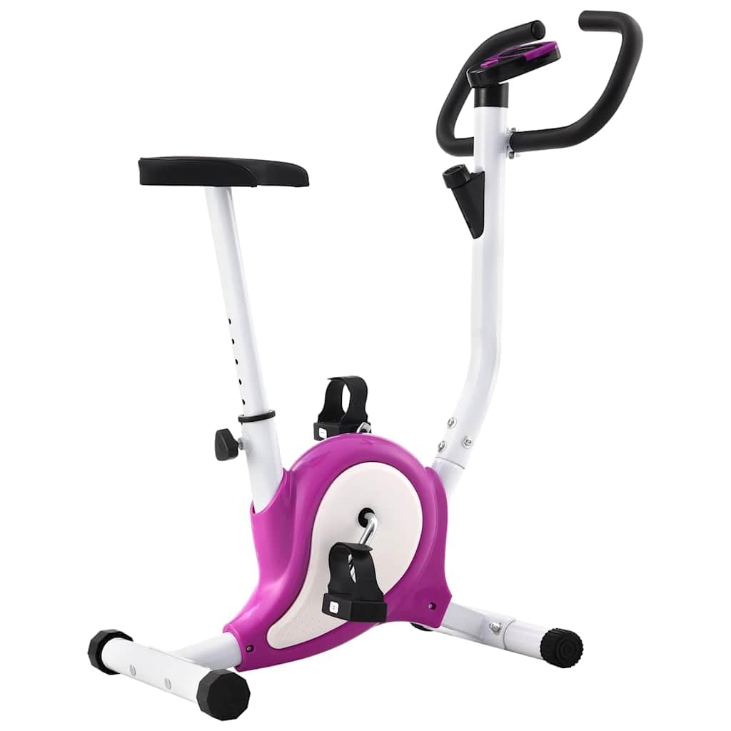 vidaXL Exercise Bike with Belt Resistance Purple — image 1