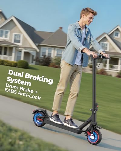 Image of Electric Scooter, 350W /500W Powerful Motor, 15-31 Miles Range, 8.5 inch /10 inch Tires, 19 /22 MPH Max Speed, Commuting Electric Scooter with Dual Suspension, Foldable E-Scooter with Dual Braking System