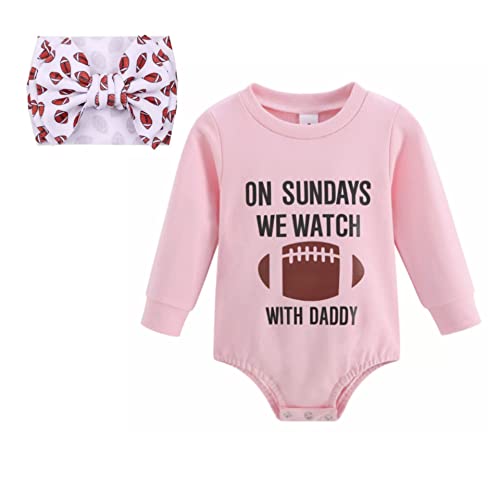 Image of J&J Boutiques Football Onesie & 7" Bow Headwrap